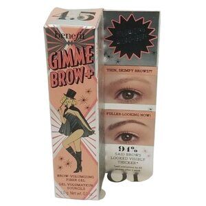 Benefit Cosmetics Gimme Brow+ Brow Volumizing Fiber Gel 4.5 Neutral Deep Brown